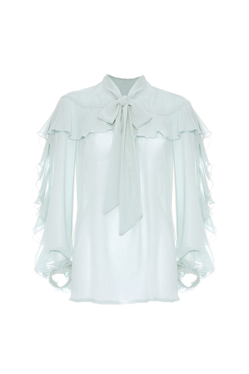 RUFFLE BLOUSE AND NECK SCARF - Image 5