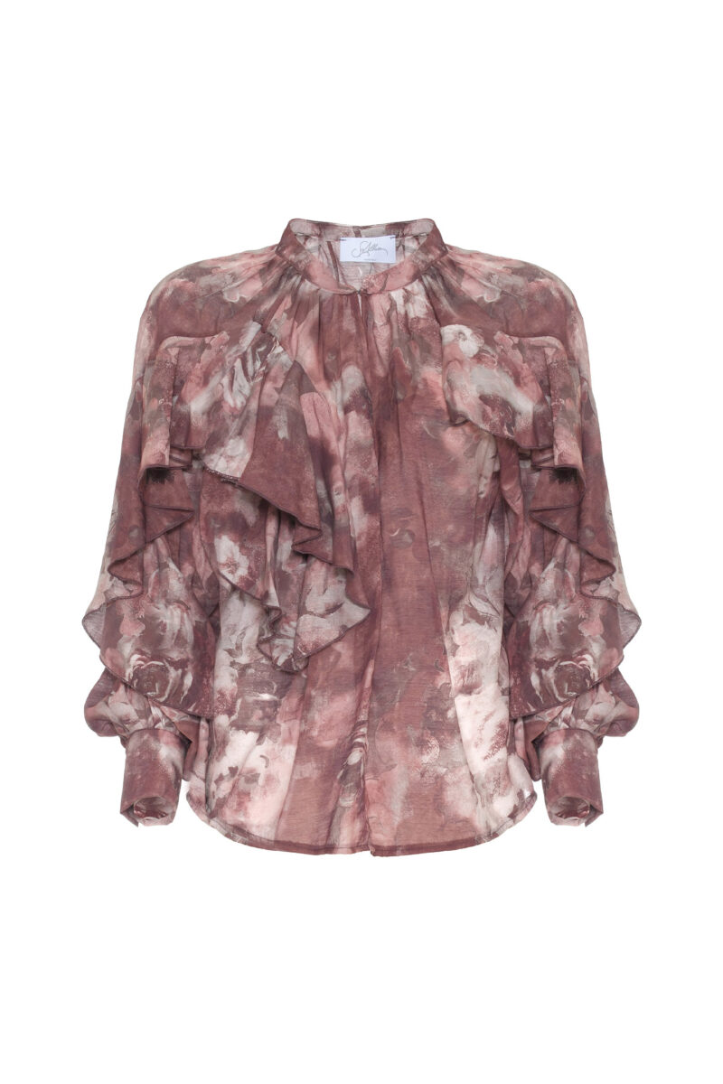 VISCOUSE BLOUSE WITH FLORAL PRINT - Image 9