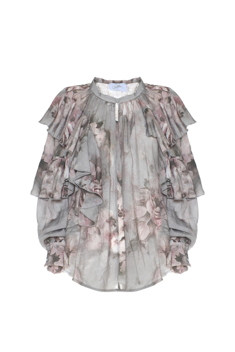 BLUSA IN VISCOSA CON STAMPA FLOREALE