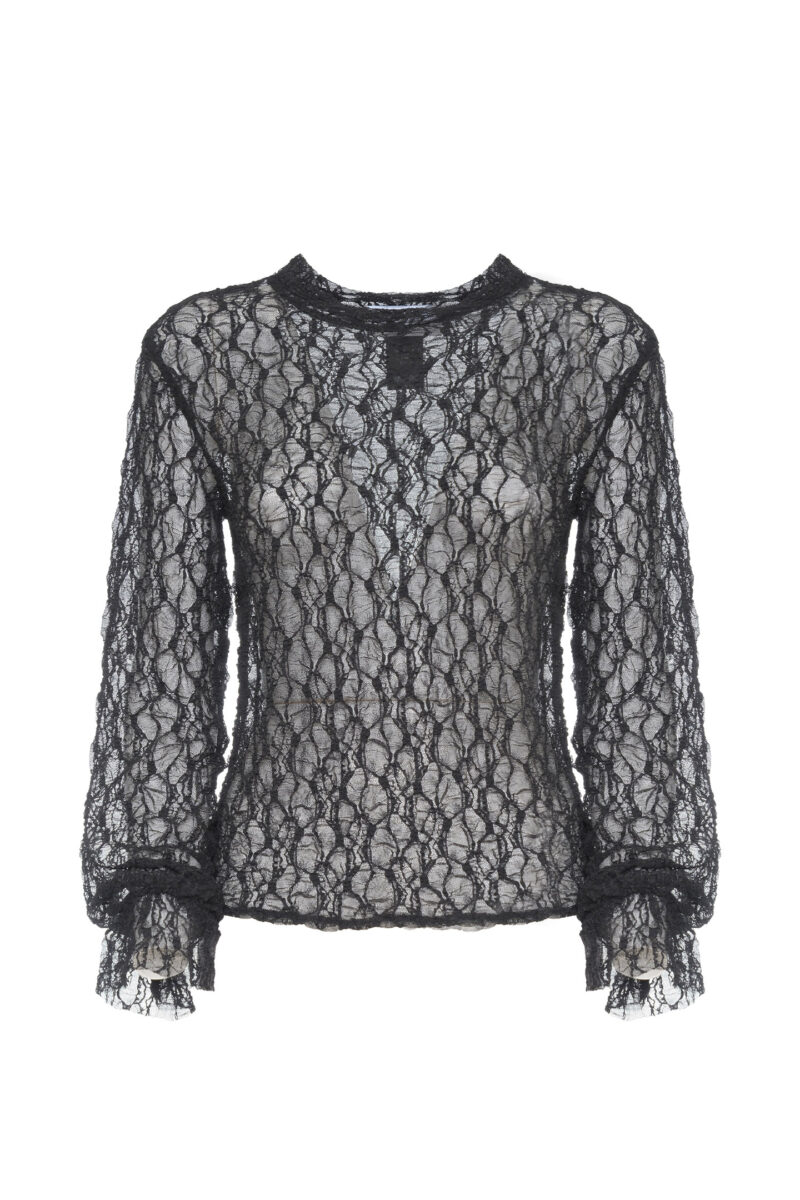 LACE KOREAN COLLAR BLOUSE - Image 3