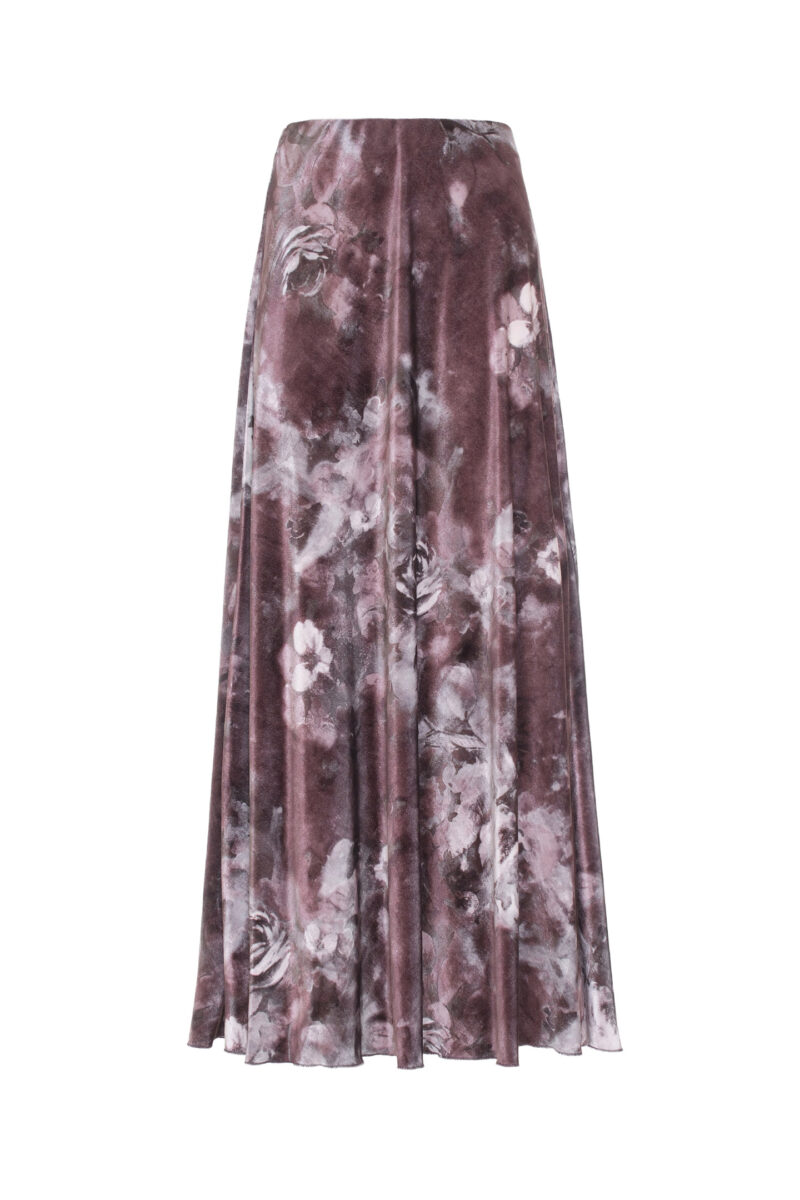 MAXI GONNA IN VELLUTO FLOREALE - immagine 6