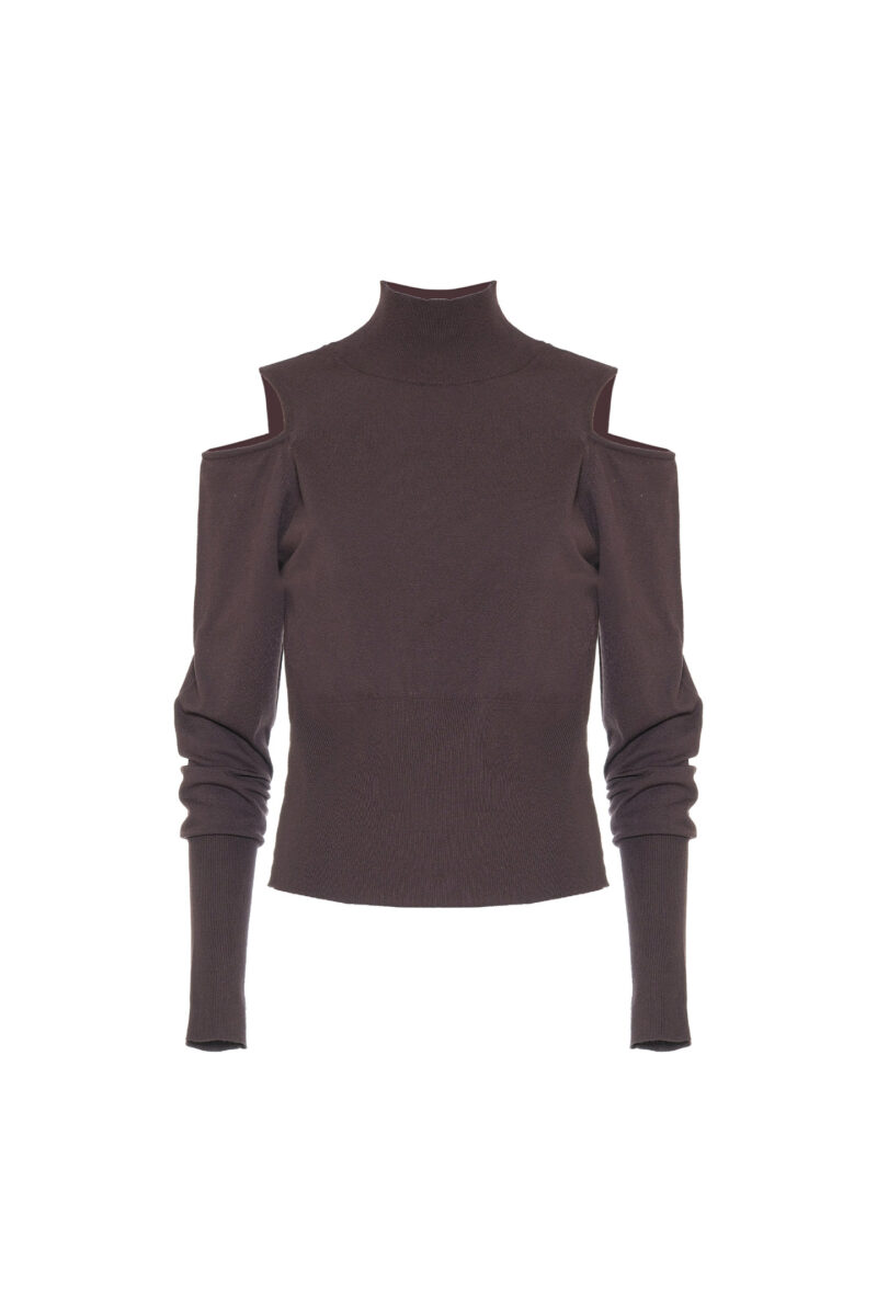 CUT-OUT VISCOSE SWEATER