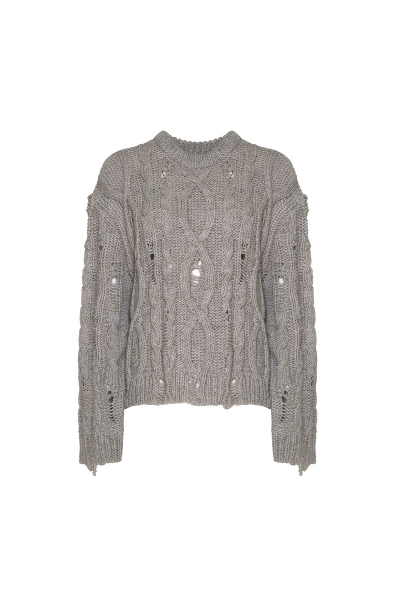 USED EFFECT BRAIDED PULLOVER - Image 6
