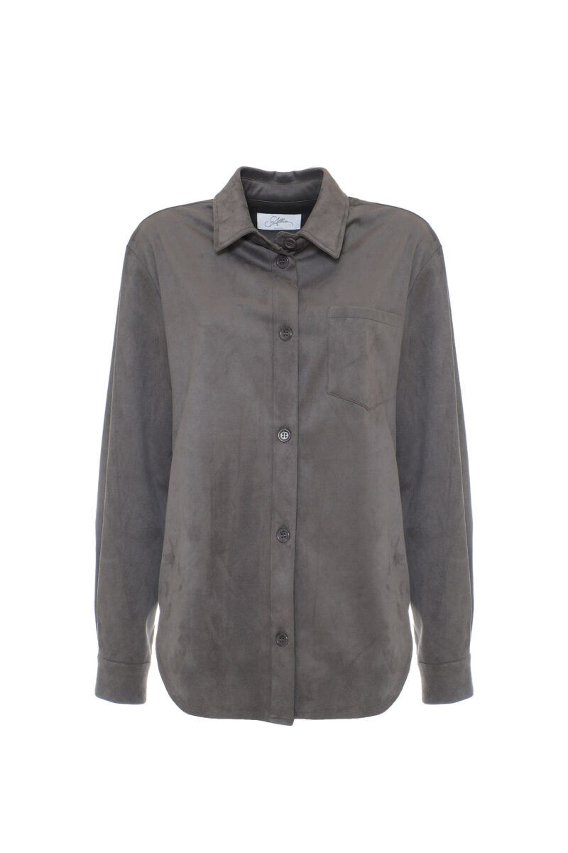 CAMICIA IN ECOSUEDE COMFORT FIT