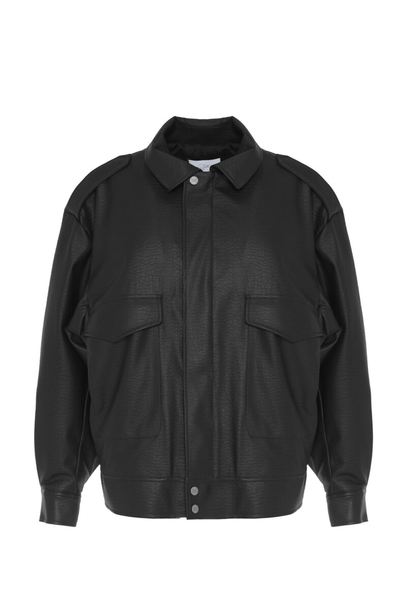 FAUX LEATHER AVIATOR JACKET - Image 5