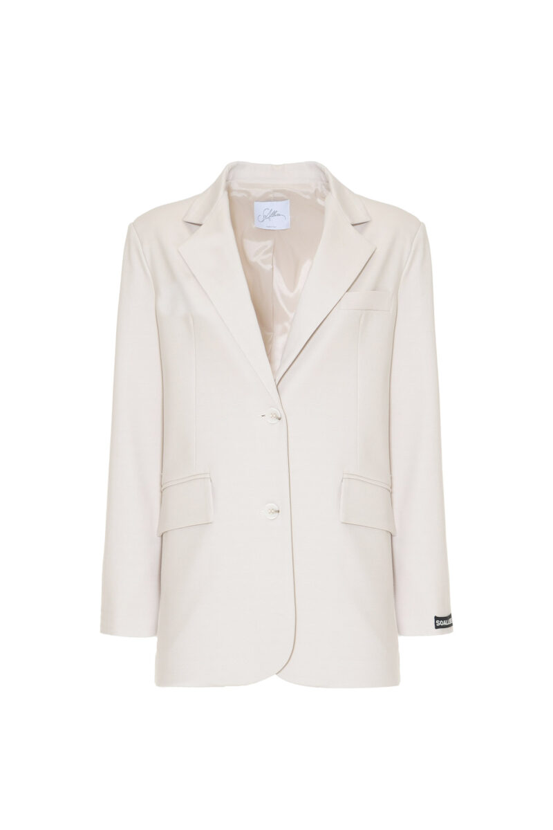 SINGLE-BREASTED JACKET IN MILAN STITCH