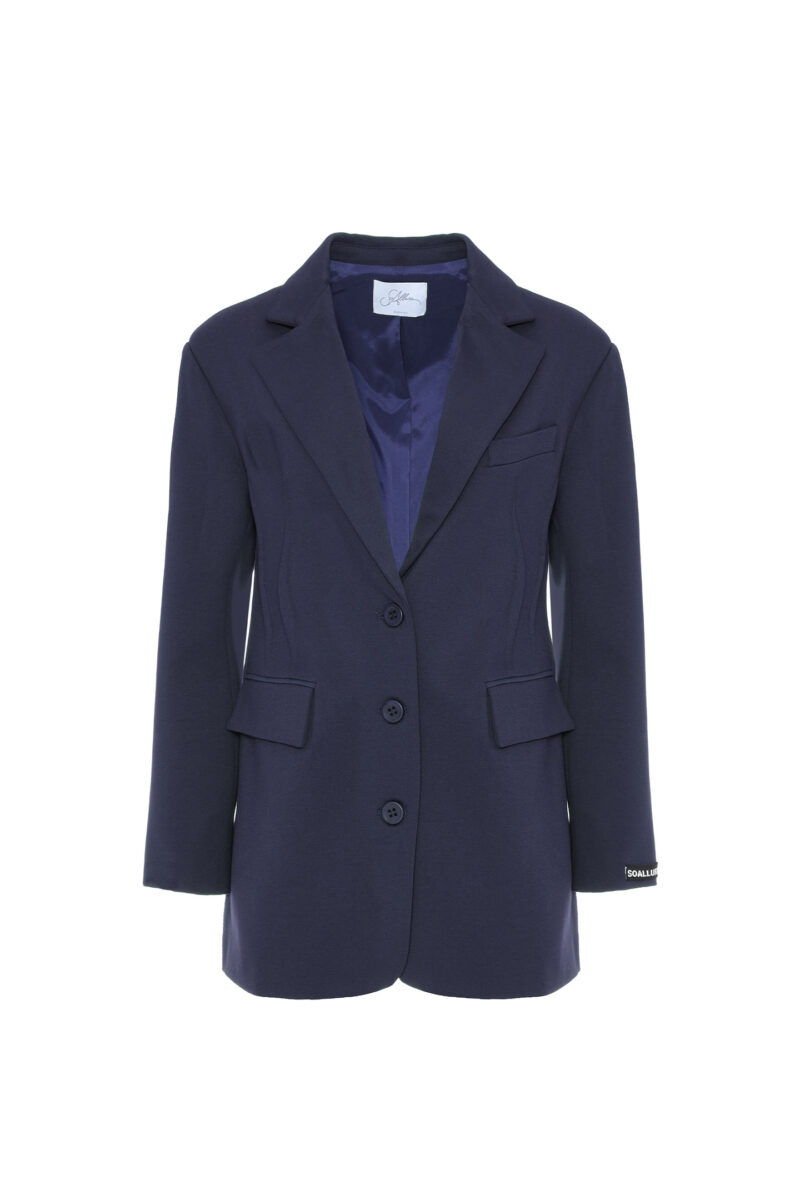 SLIM JACKET WITH REVERSE DART MILAN STITCH - Image 4