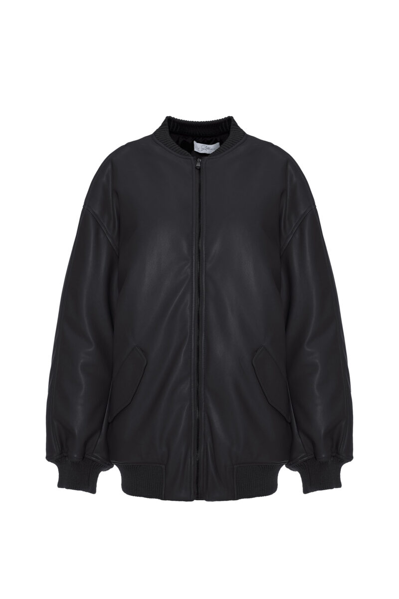 FAKE LEATHER BOMBER JACKET - Image 5