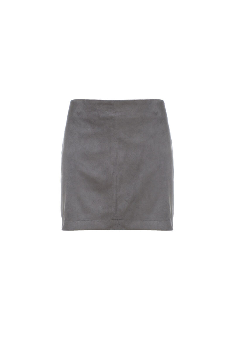 MINIGONNA DRITTA IN ECO-SUEDE