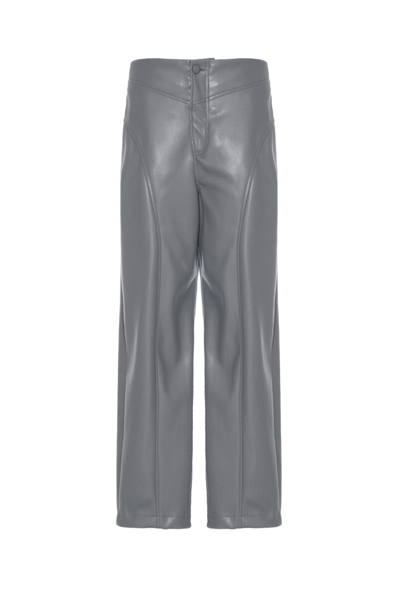 WIDE-LEG ECO-LEATHER TROUSERS - Image 5
