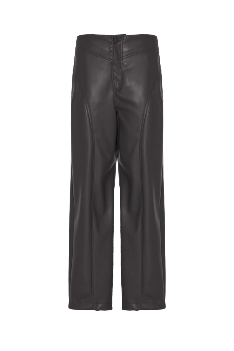 WIDE-LEG ECO-LEATHER TROUSERS - Image 6