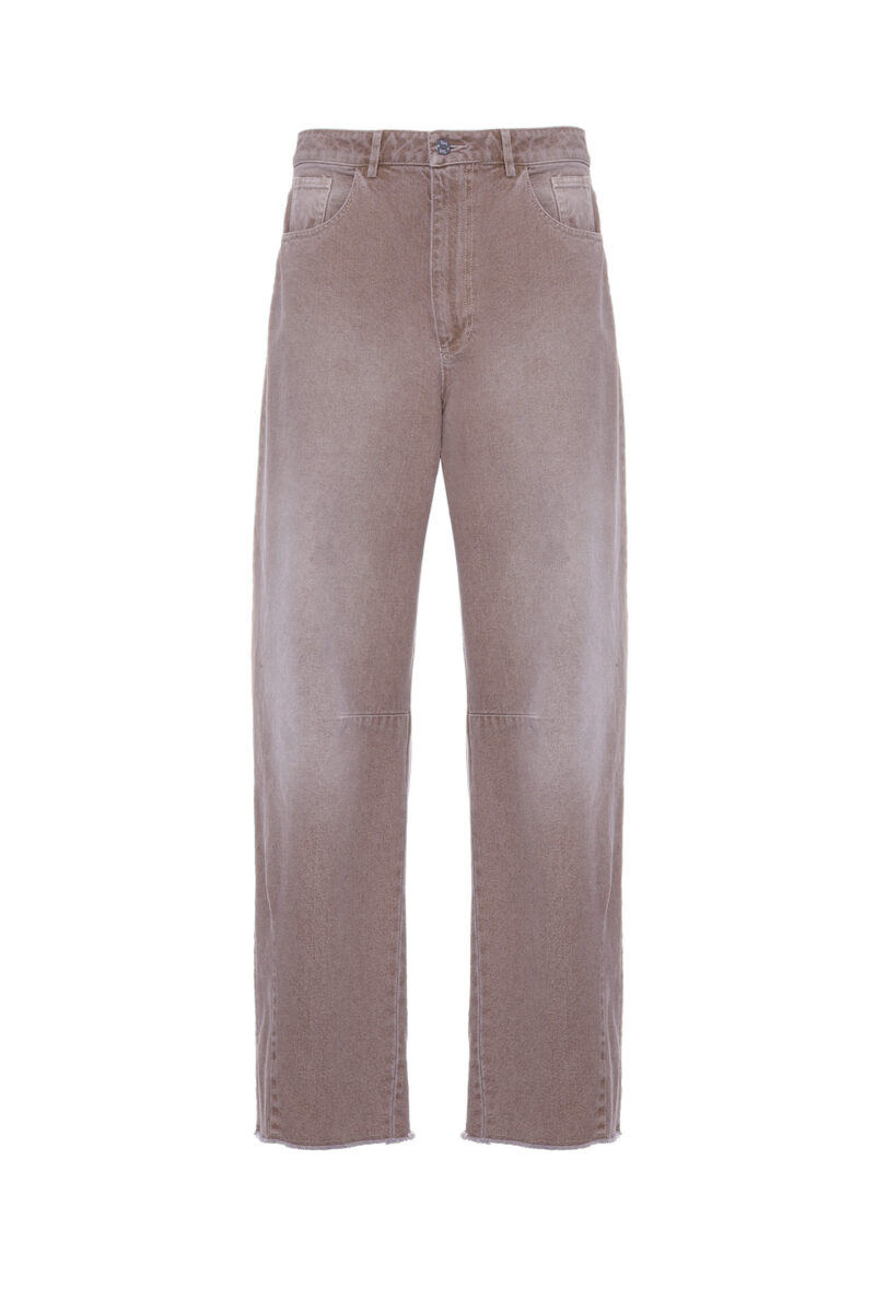 JEANS BARREL IN COTONE TINTO CAPO - immagine 5