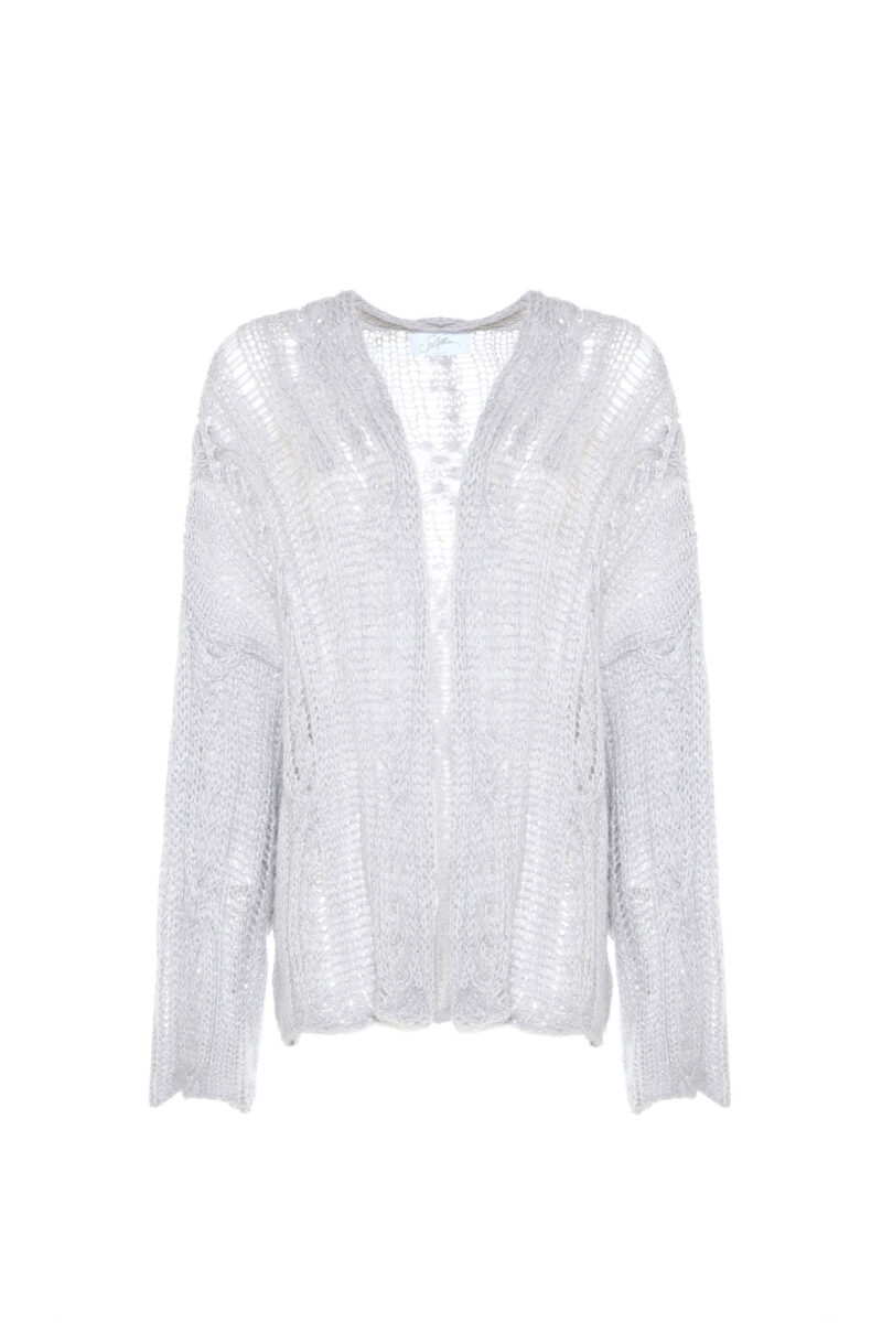 OPEN CARDIGAN WITH CABLE KNIT PATTERN
