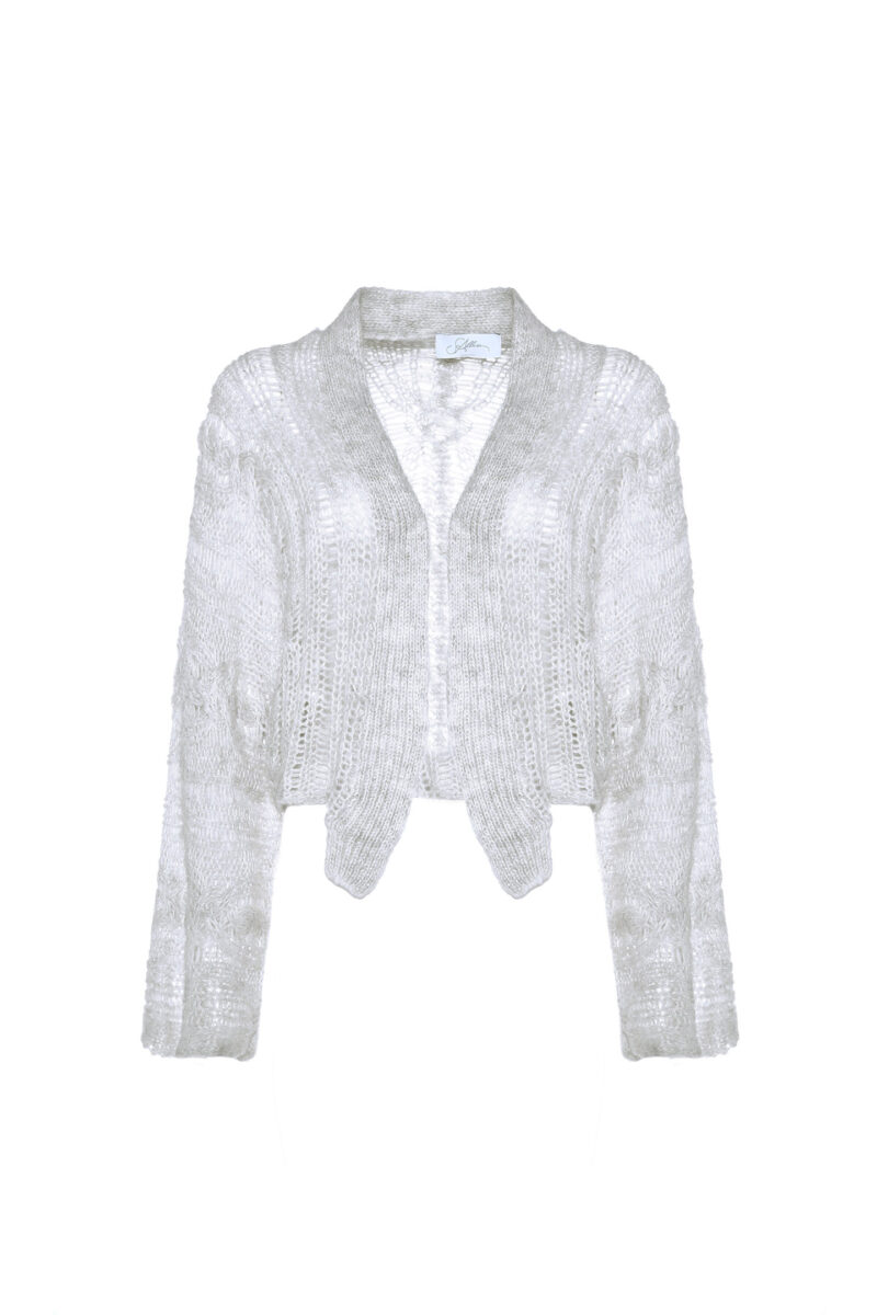 KNITTED CROPPED CARDIGAN - Image 3
