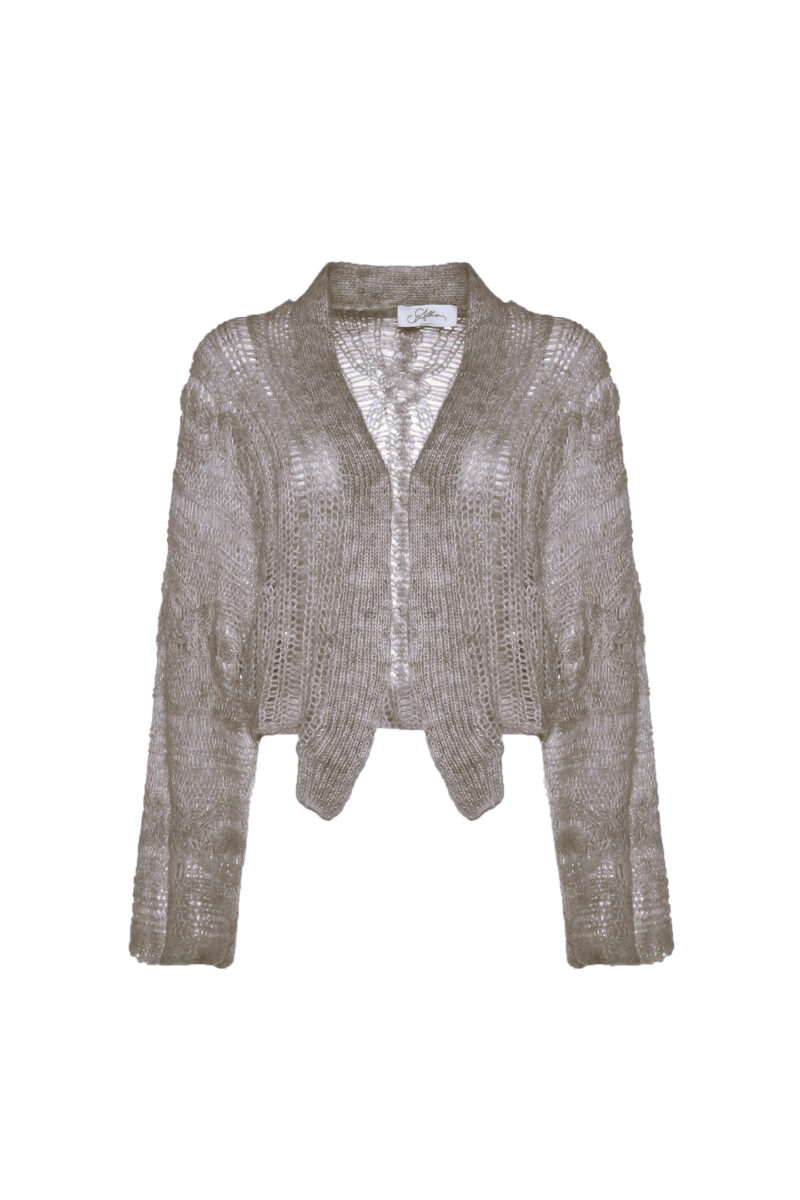 KNITTED CROPPED CARDIGAN - Image 4