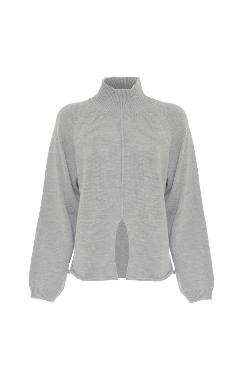 WOOL BLEND SPLIT SWEATER - Image 4
