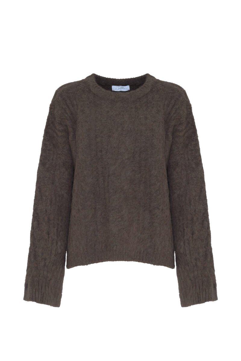 CABLE-KNIT SWEATER BRUSHED - Image 4