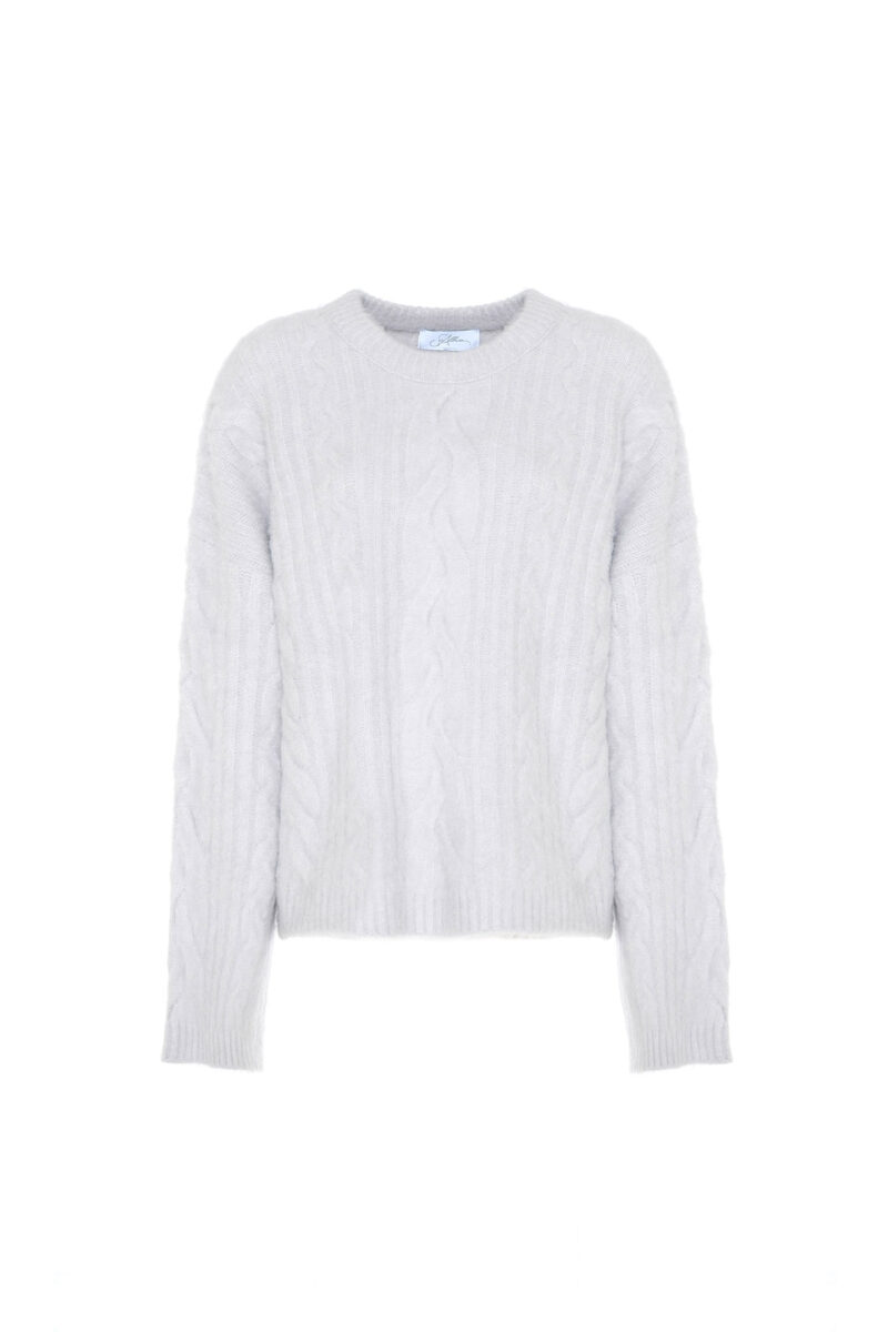 CABLE-KNIT SWEATER BRUSHED