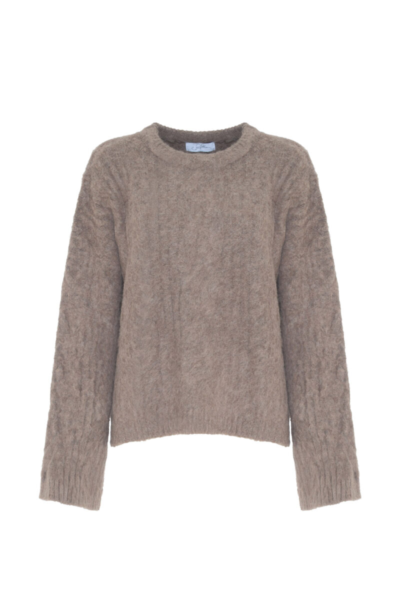 CABLE-KNIT SWEATER BRUSHED - Image 3