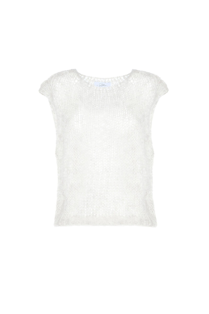 GILET A PUNTO RETE E PAILLETTES - Image 4
