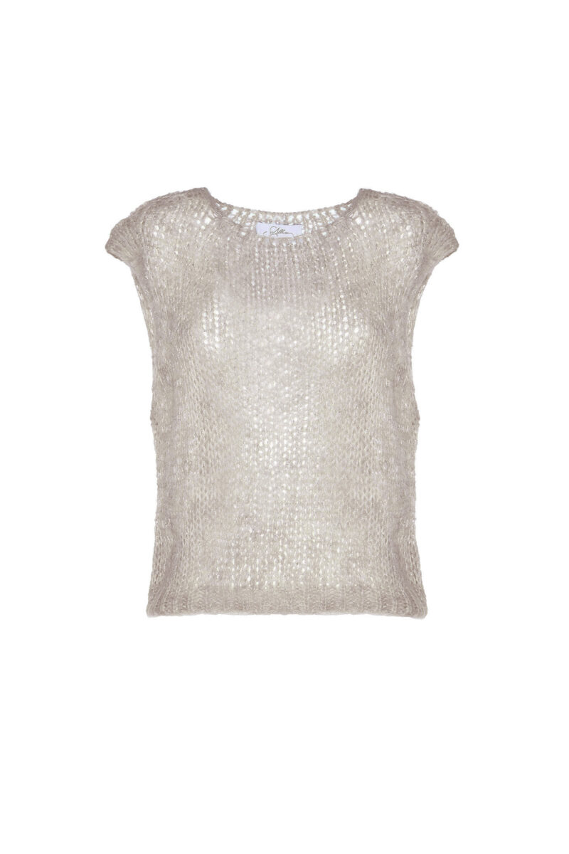 GILET A PUNTO RETE E PAILLETTES - Image 5