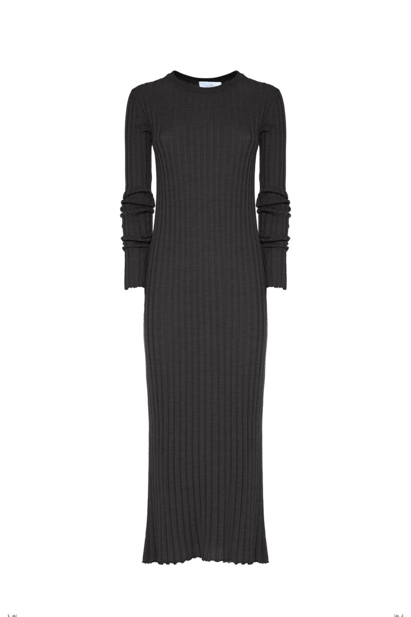 RIBBED WOOL KNIT DRESS - Image 7
