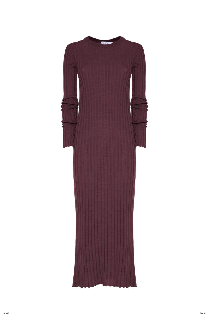 RIBBED WOOL KNIT DRESS - Image 4