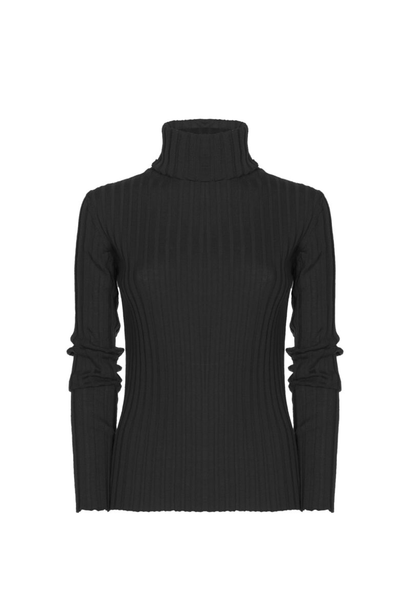 SHAVED TURTLENECK WITH WIDE RIBS - Image 4