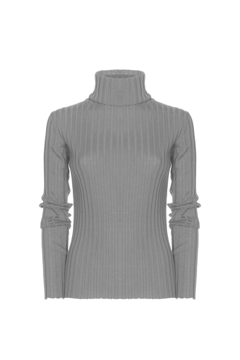 SHAVED TURTLENECK WITH WIDE RIBS - Image 2