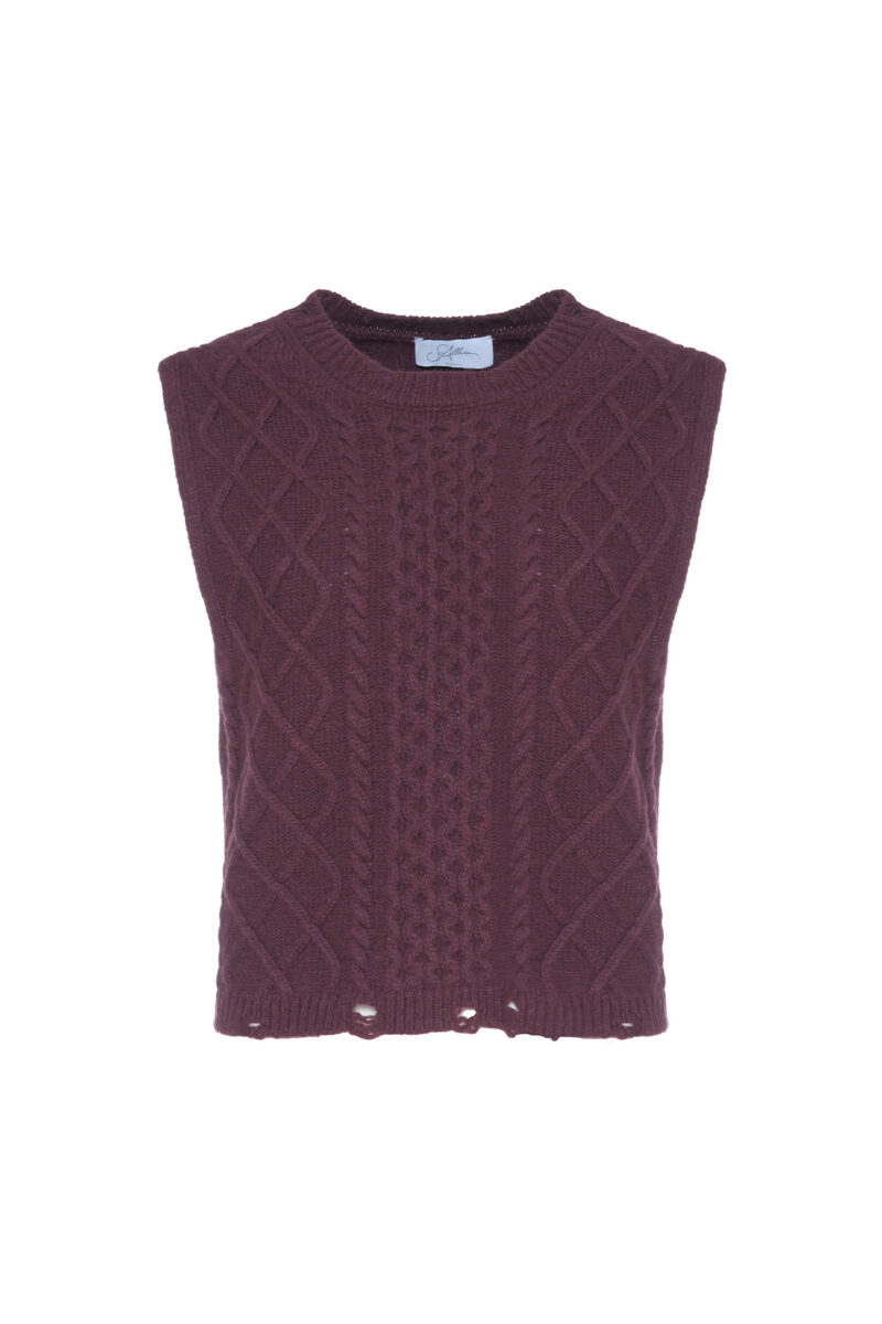 WOVEN WOOL BLEND VEST WITH RIPPED DETAILS - Image 7