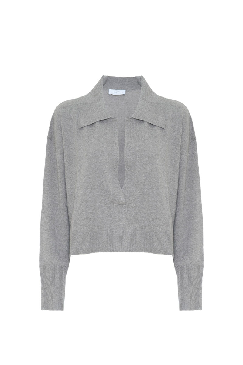BOXY SWEATER WITH COLLAR - Image 9