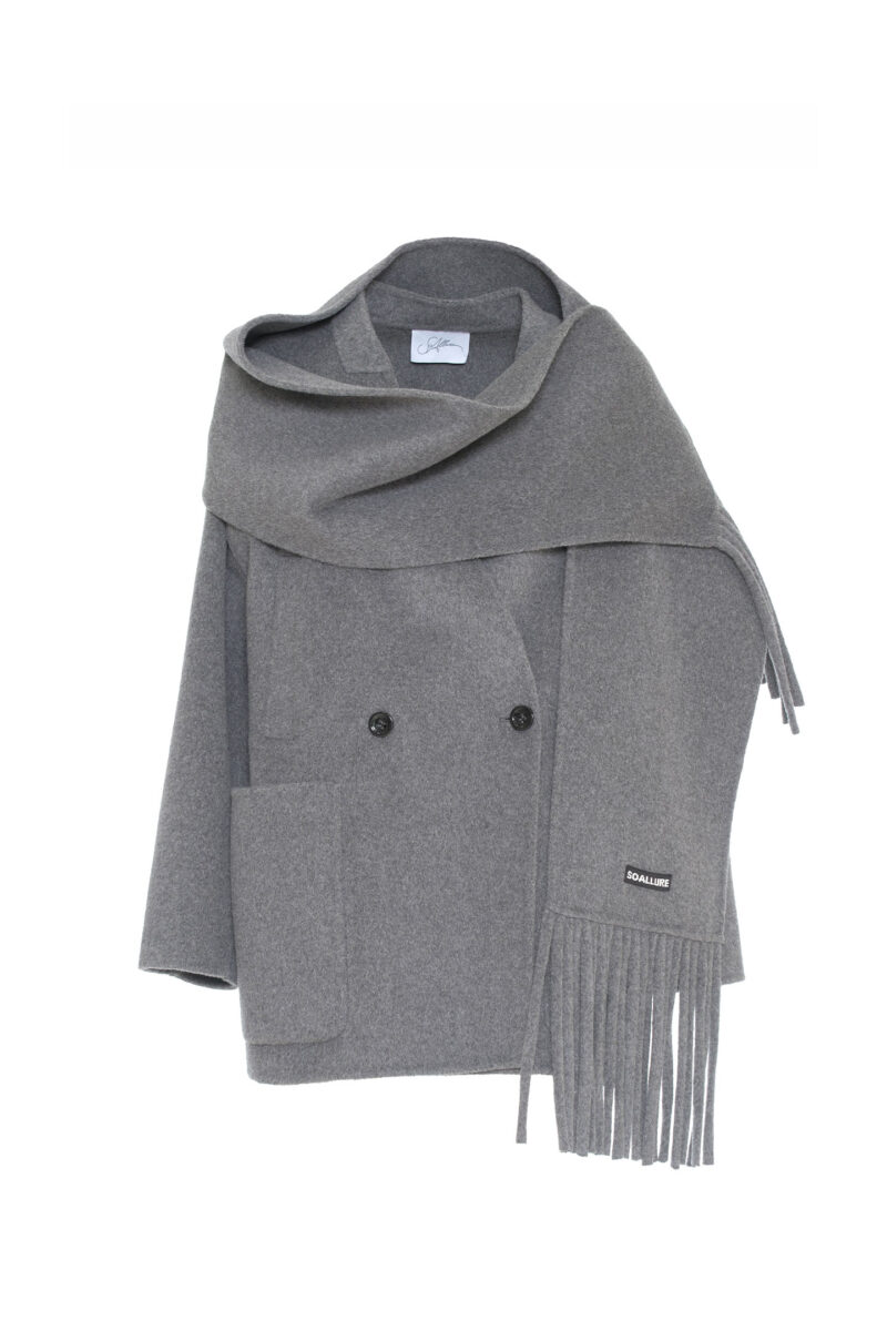 WOOL CABAN WITH SCARF - Image 7