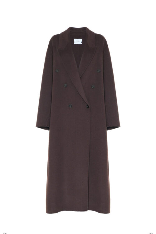 LONG DOUBLE-BREASTED WOOL COAT