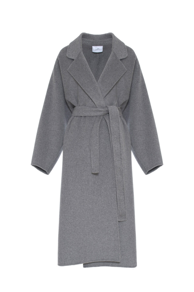 WOOL DRAPED ROBE COAT - Image 8