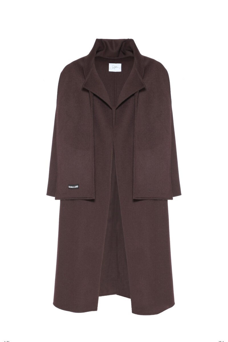 CAPPOTTO IN PURA LANA CON SCIARPA - immagine 5