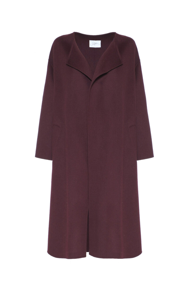 CAPPOTTO IN PURA LANA CON SCIARPA - immagine 4