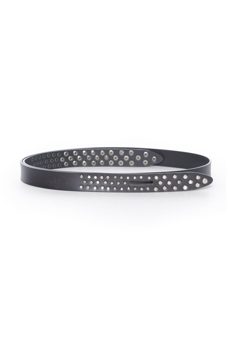 LEATHER BELT WITH KNOT MOTIF STUDS - Image 12