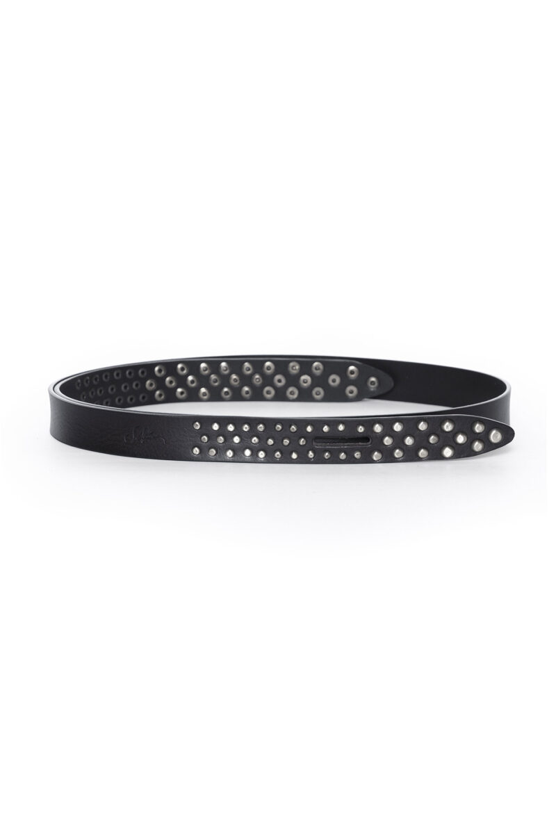 LEATHER BELT WITH KNOT MOTIF STUDS - Image 11