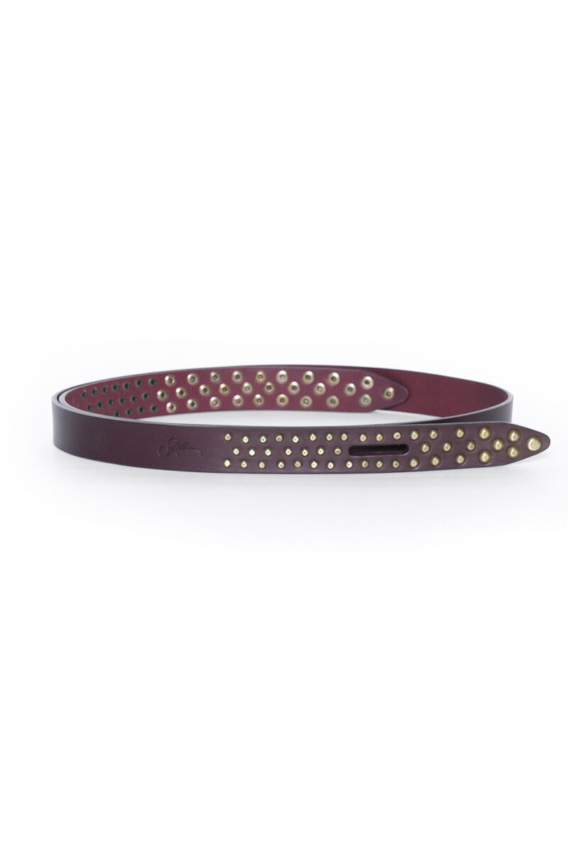 LEATHER BELT WITH KNOT MOTIF STUDS - Image 8