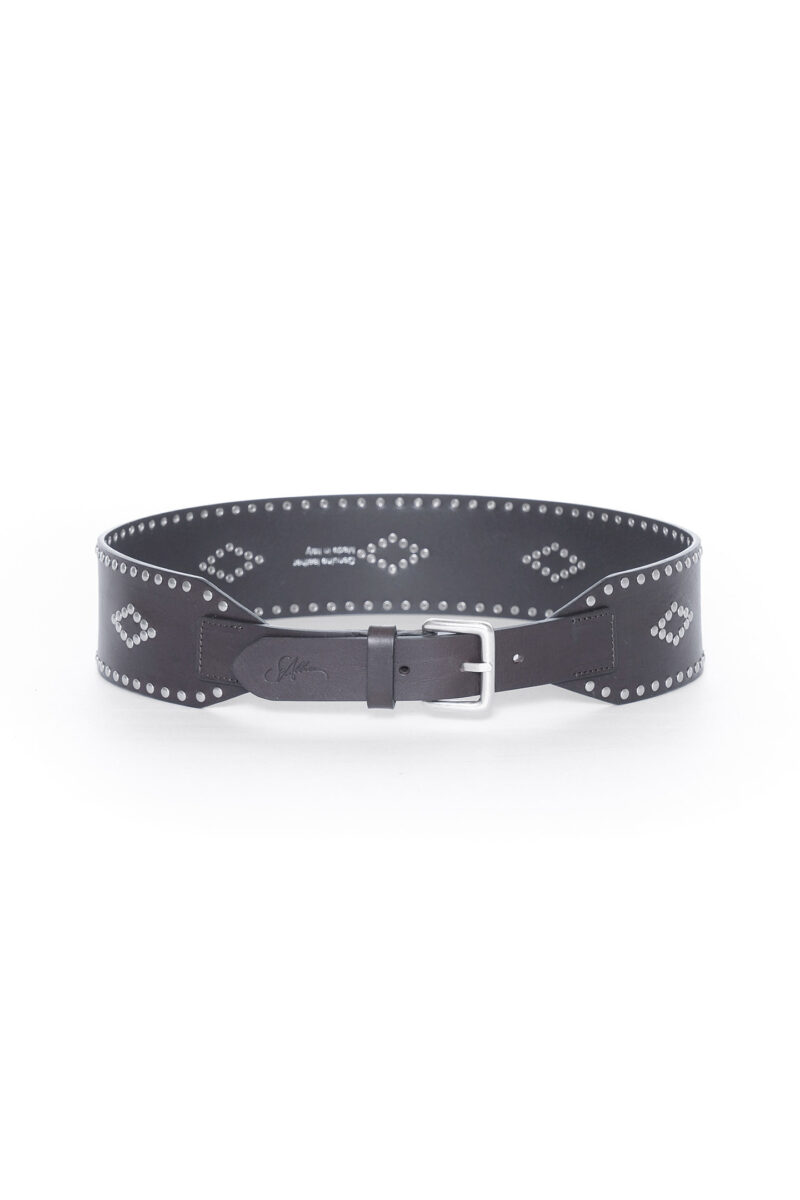 LEATHER BUSTIER BELT WITH STUDS - Image 5