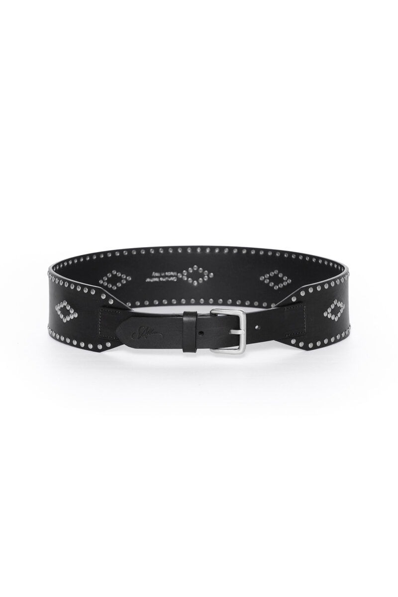 LEATHER BUSTIER BELT WITH STUDS - Image 4