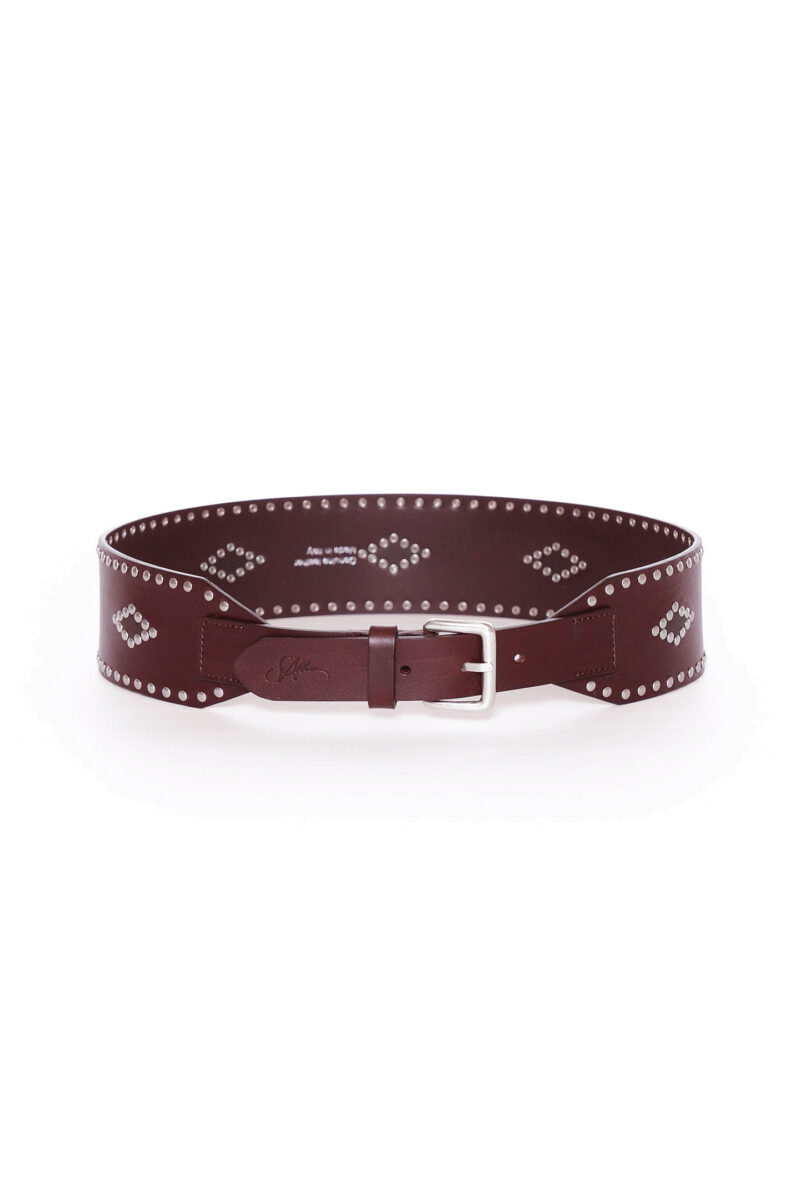 LEATHER BUSTIER BELT WITH STUDS - Image 6