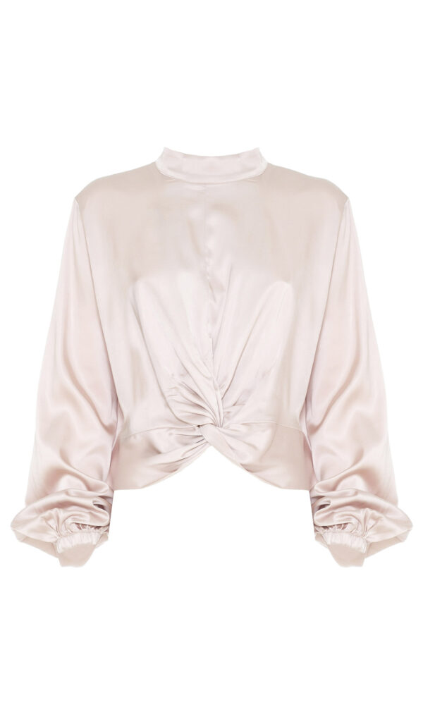 BLUSA IN RASO CON NODO