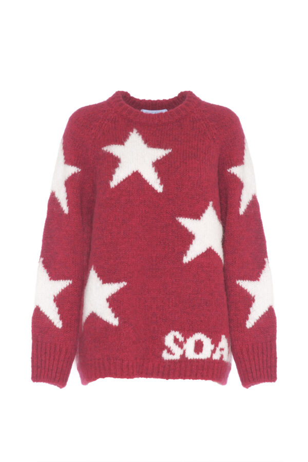 SWEATER WITH STAR INLAYS