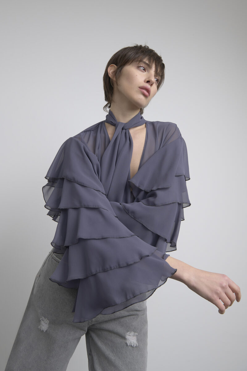 FLOUNCE CHIFFON BLOUSE - Image 2
