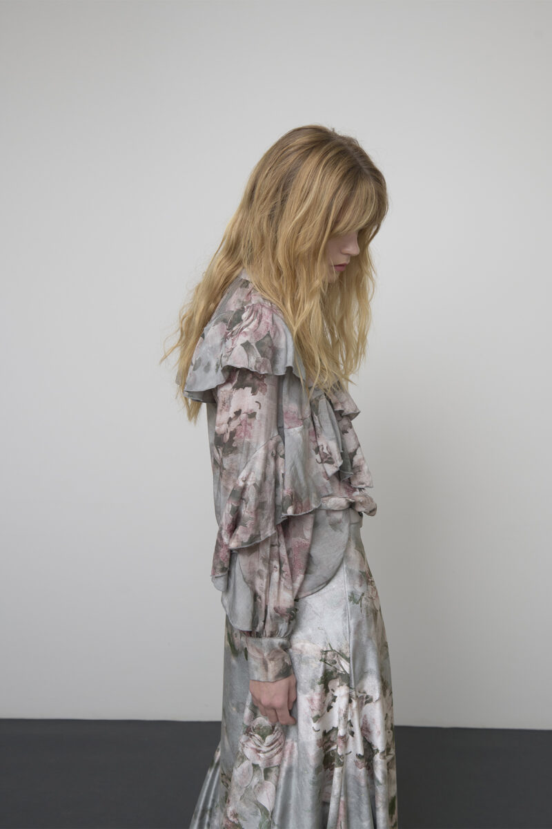 BLUSA IN VISCOSA CON STAMPA FLOREALE - immagine 5