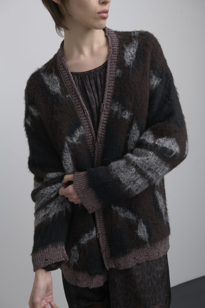 CARDIGAN IN MISTO LANA JACQUARD - immagine 2