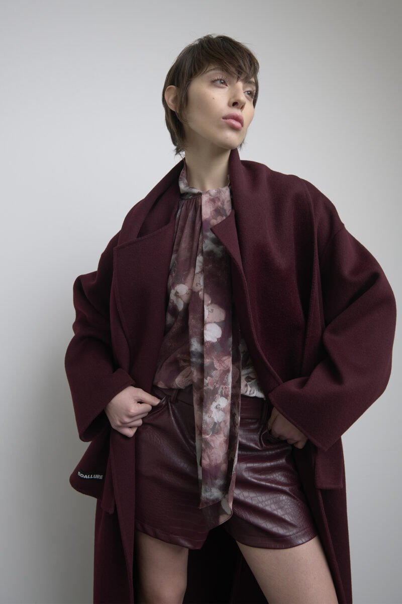 CAPPOTTO IN PURA LANA CON SCIARPA - immagine 3