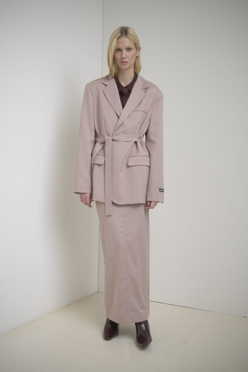 OVERJACKET WITH BELT BOY'S FABRIC - Image 2