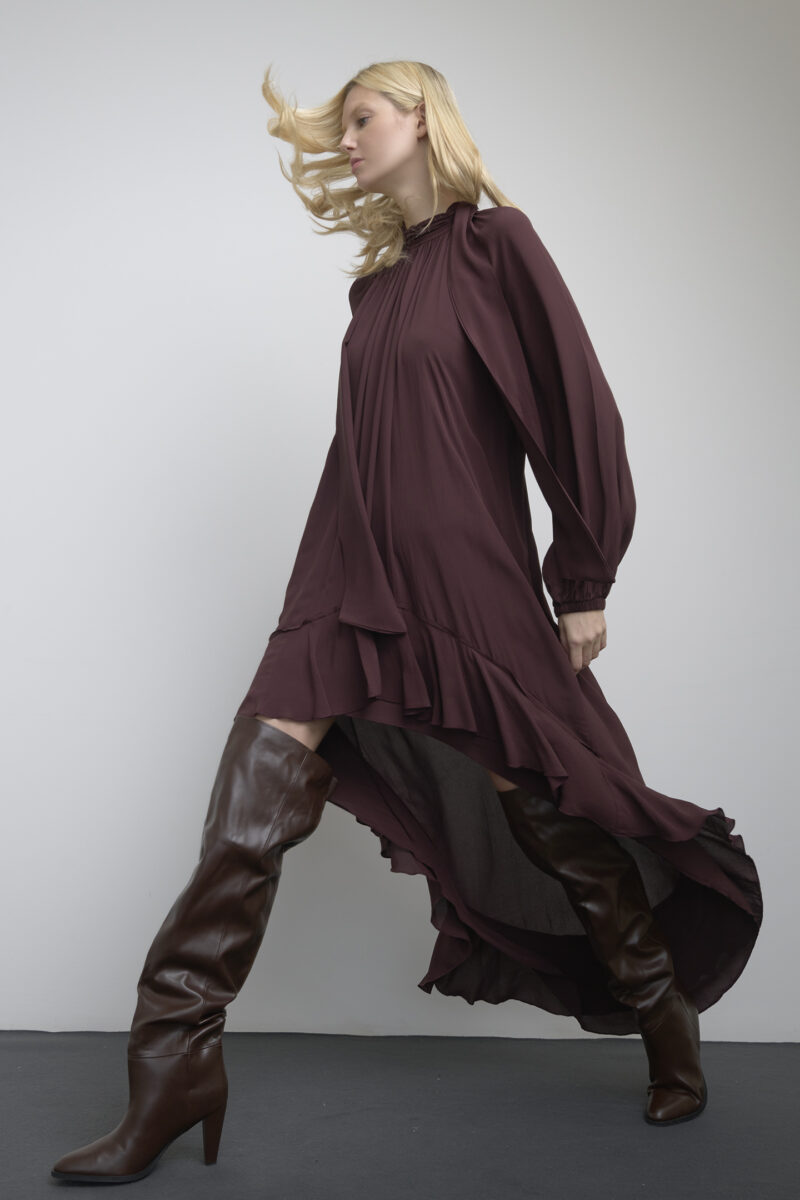 ASYMMETRICAL VISCOSE DRESS - Image 2